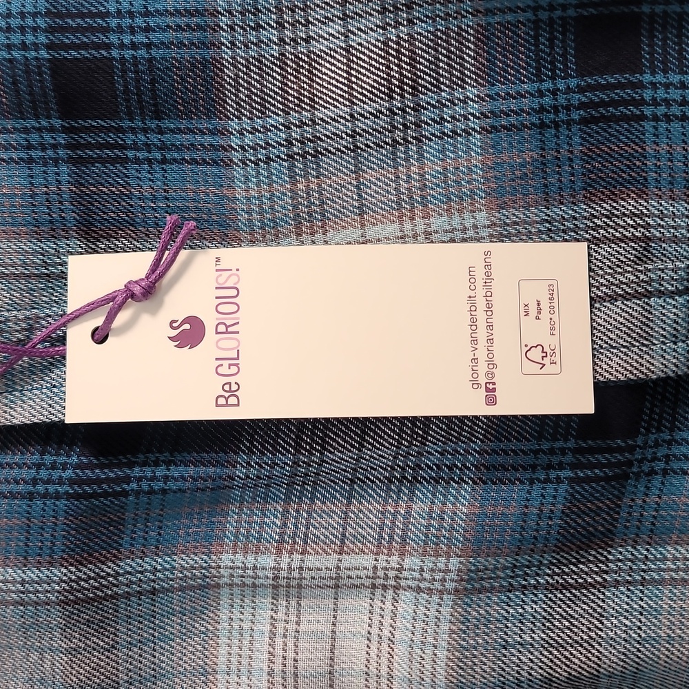 Gloria Vanderbilt Womens flannel shirt - Picture 7 of 11
